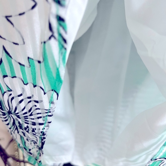 NWT Crown & Ivy beautiful XS green and white print dress - Picture 7 of 11